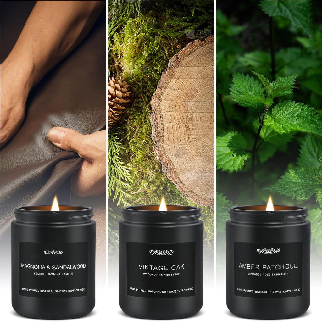 6 Pack Candles for Home – Aromatherapy Gift Set for Men (42 oz, 300 Hours)