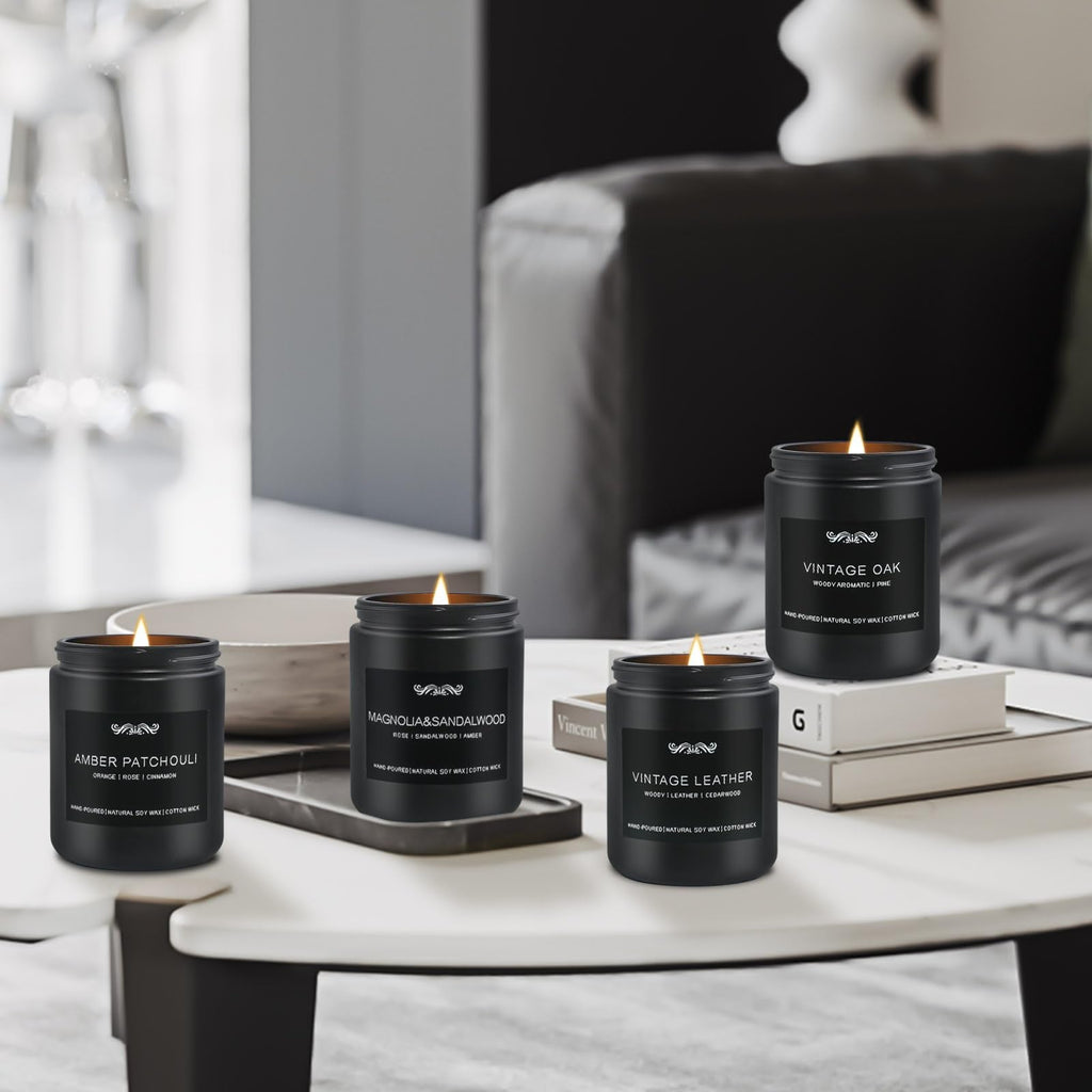 6 Pack Candles for Home – Aromatherapy Gift Set for Men (42 oz, 300 Hours)