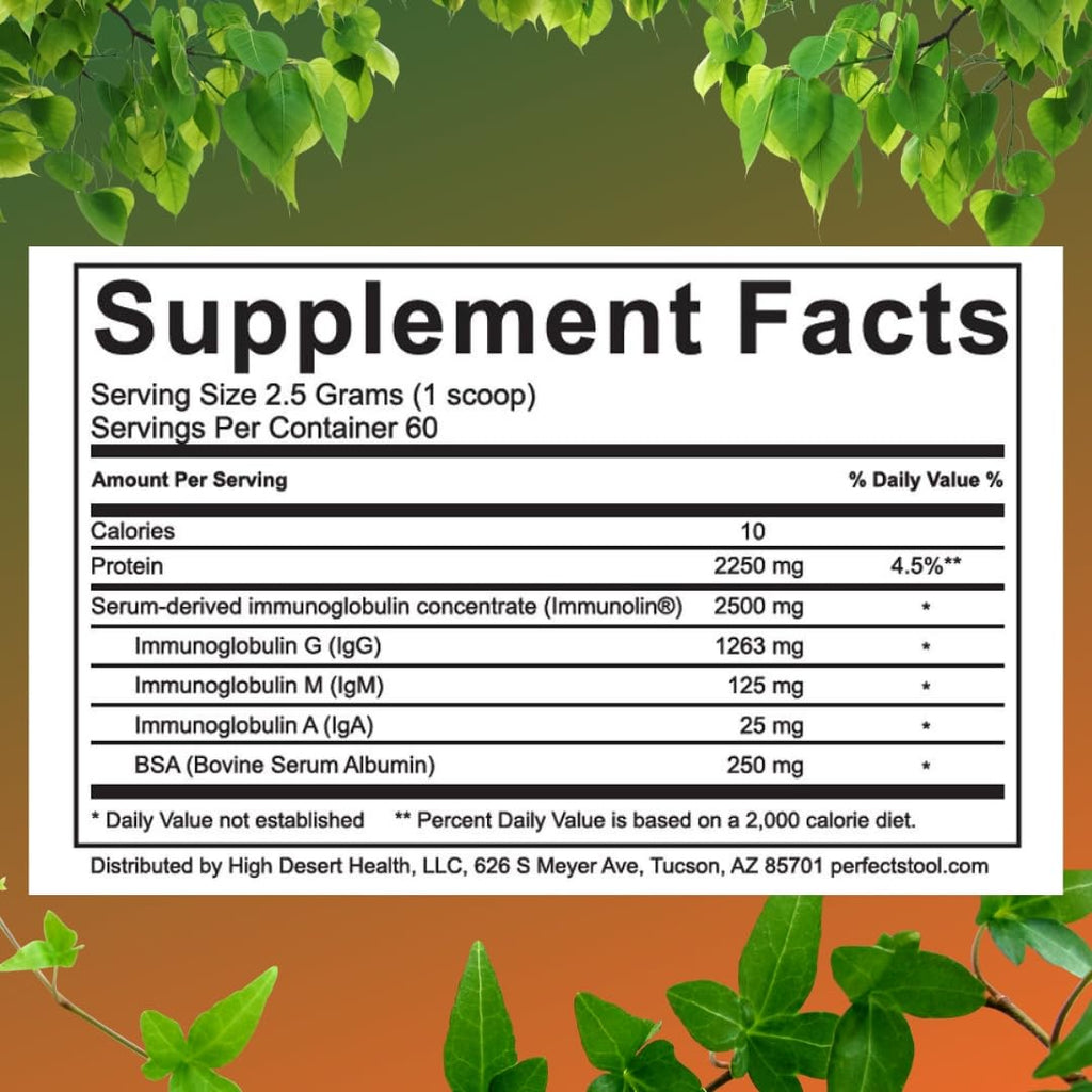 60 Servings Immunolin IgG SBI Powder 150g - No Additives