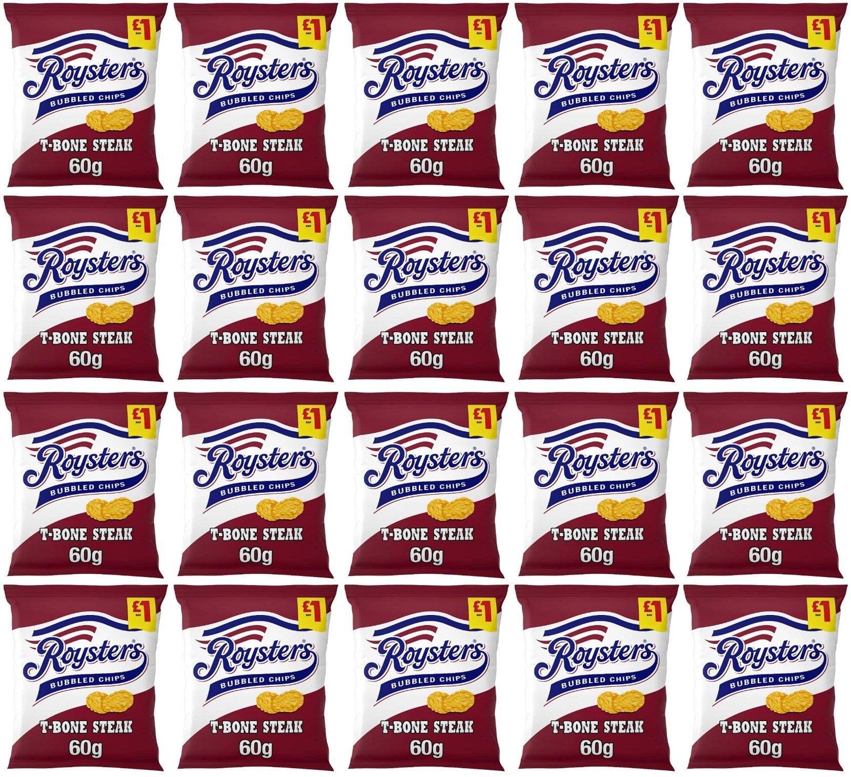20 x Roysters T-bone Steak - 60GM