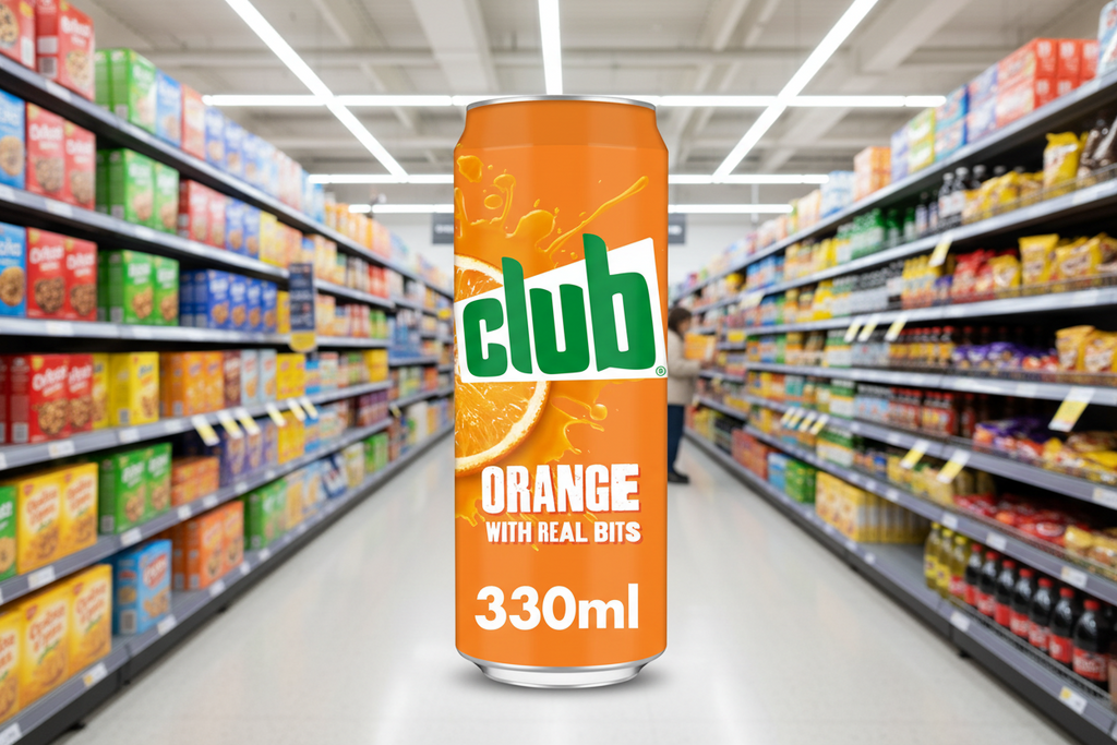 6 x Club Orange Cans - 330Ml