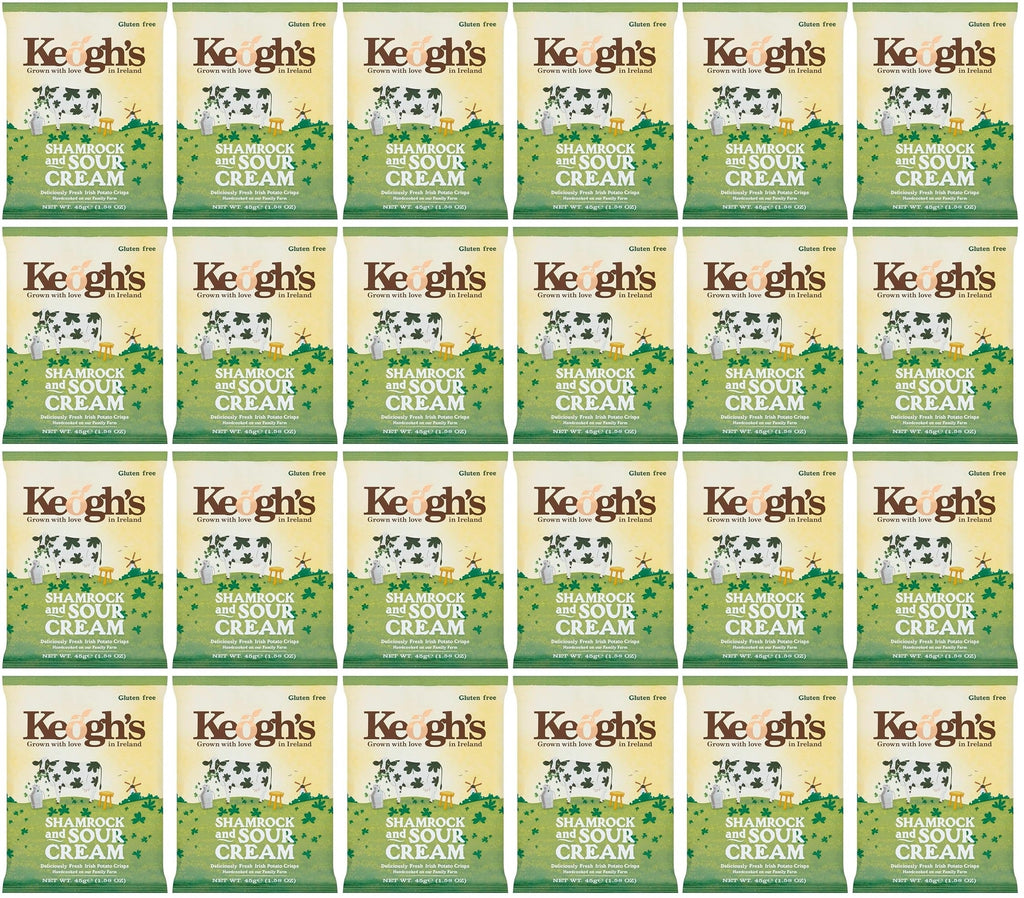 24 x Keogh's Shamrock And Sour Cream 45G