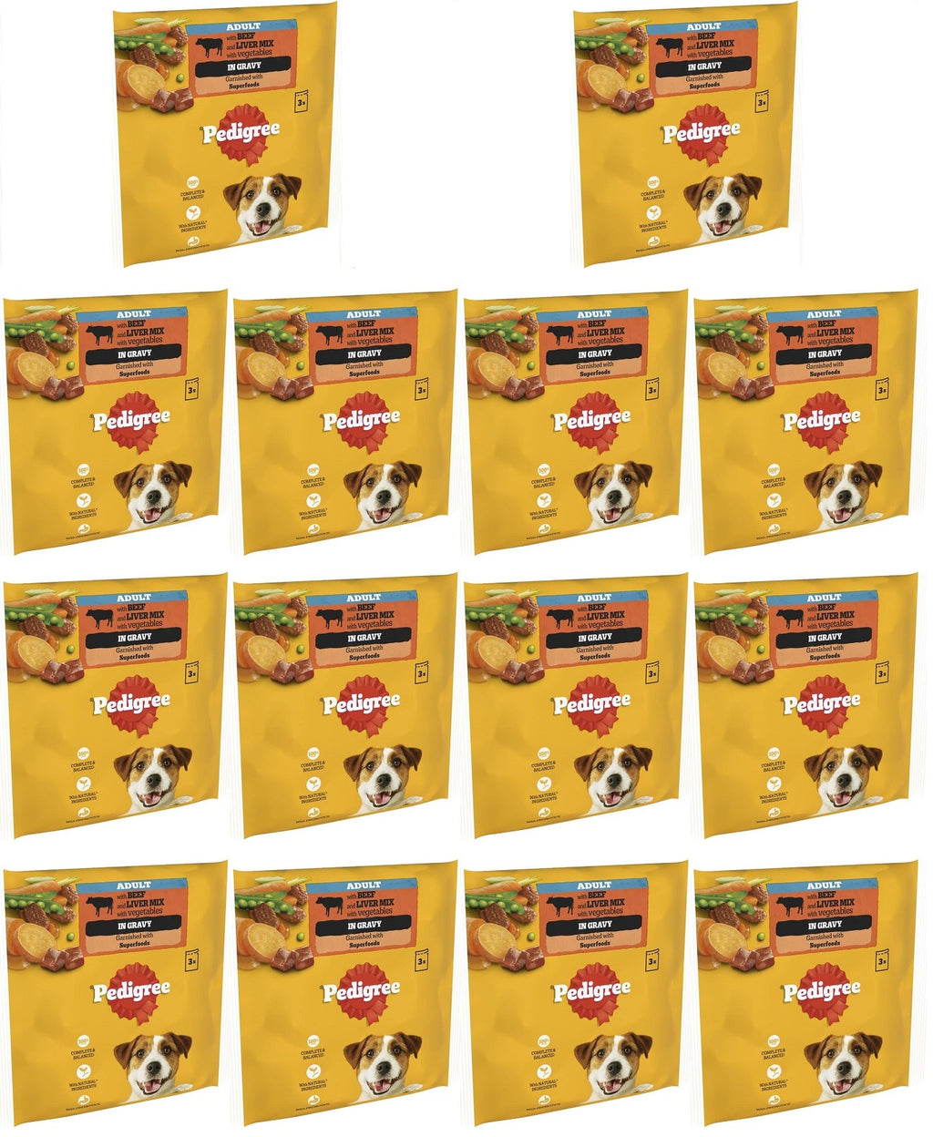 14 x Pedigree Dog Pouch Beef - 300GM