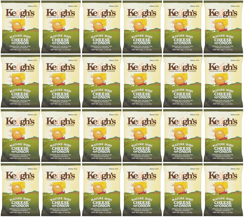 24 x Keogh's Mature Irish Cheese And Onion 45G