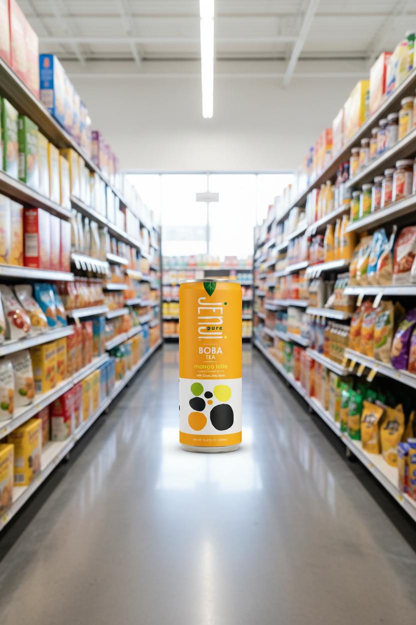 Jenji Pure Boba Tea Mango - 320ml