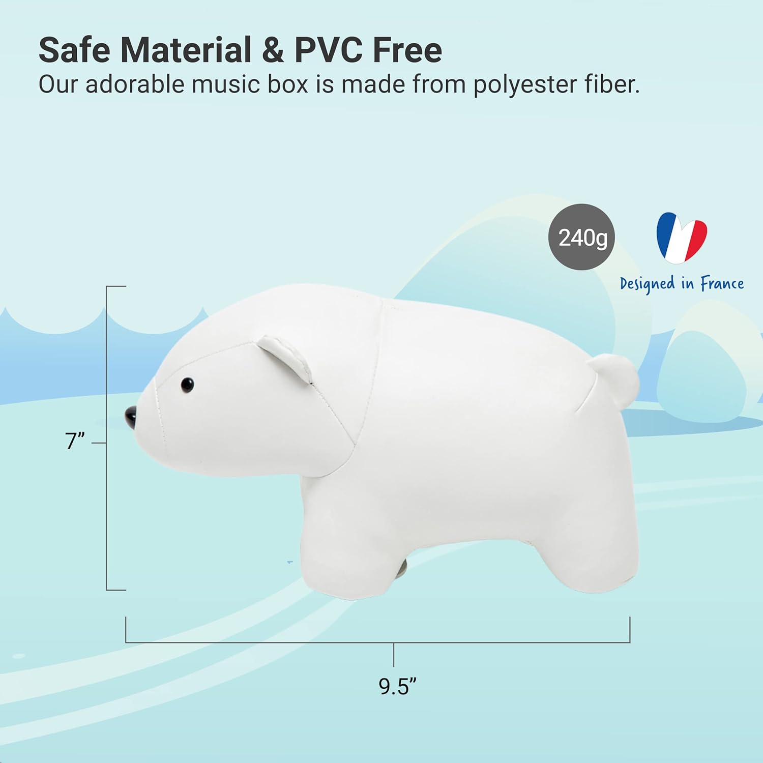 Little Big Friends: Sea Collection Pull-String Musical Animal Toy - Nathan the Polar Bear