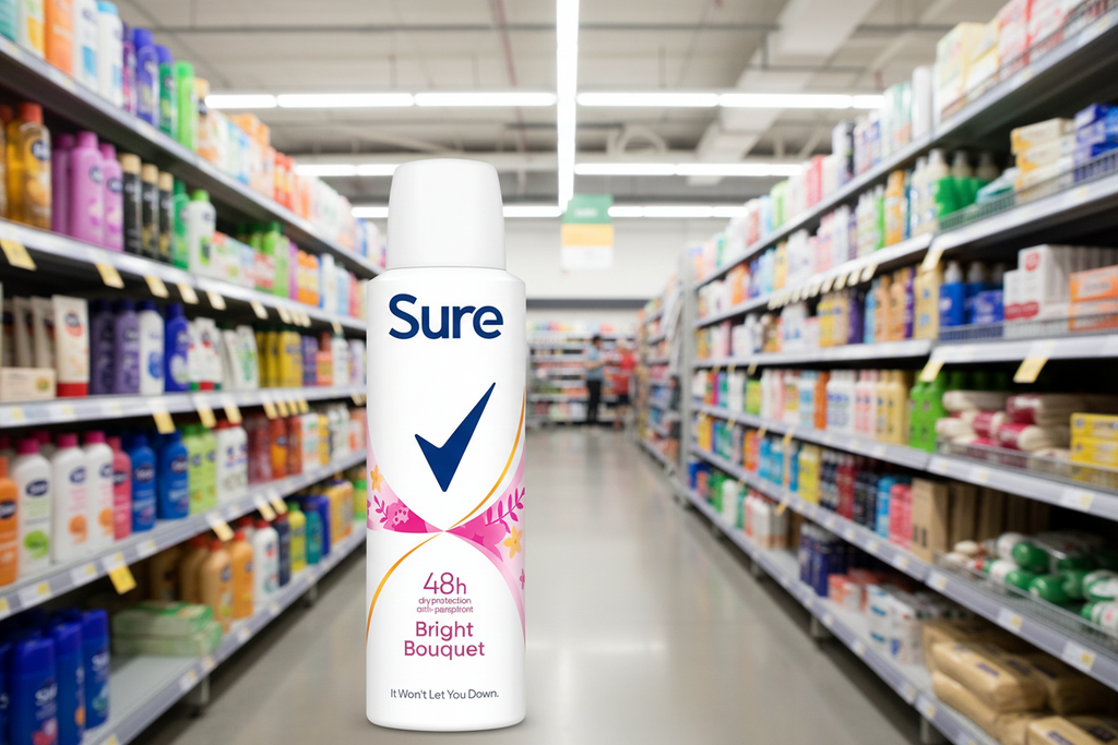 6 x Sure  Anti-Perspirant Aerosol Bright Bouquet 150 Ml