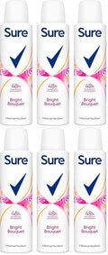 6 x Sure  Anti-Perspirant Aerosol Bright Bouquet 150 Ml