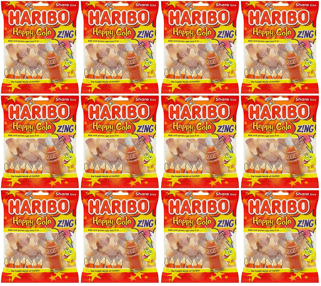 12 x Haribo Happy Cola Zing - 140GM