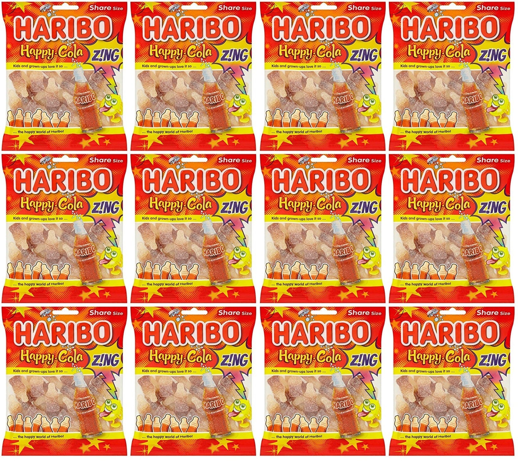 12 x Haribo Happy Cola Zing - 140GM