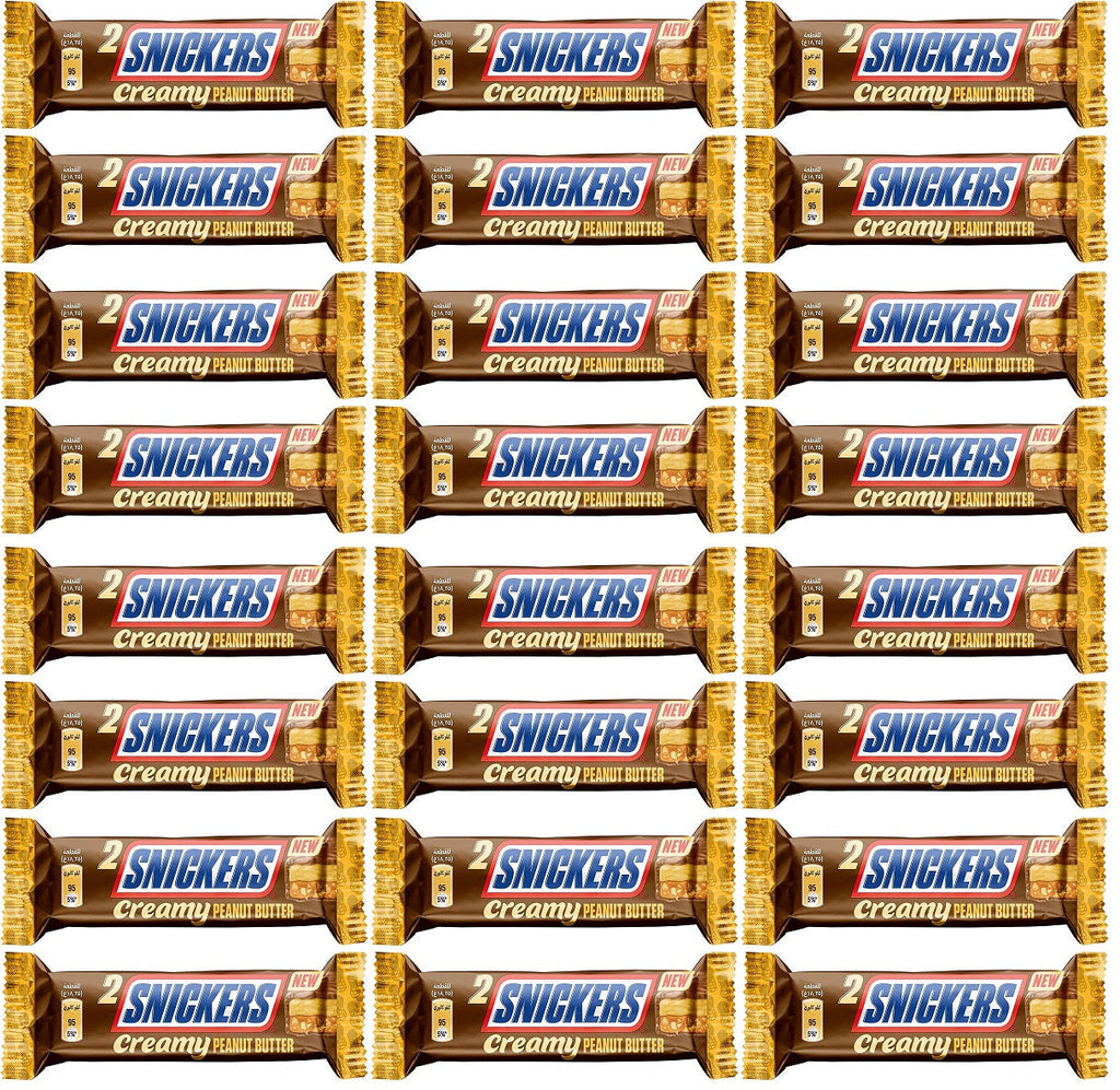 24 x Snickers Creamy Peanut Nut Butter Milk Chocolate Duo Bar 36.5G