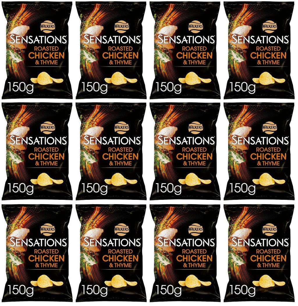12 x Sensations Chicken & Thyme Crisps - 150GM