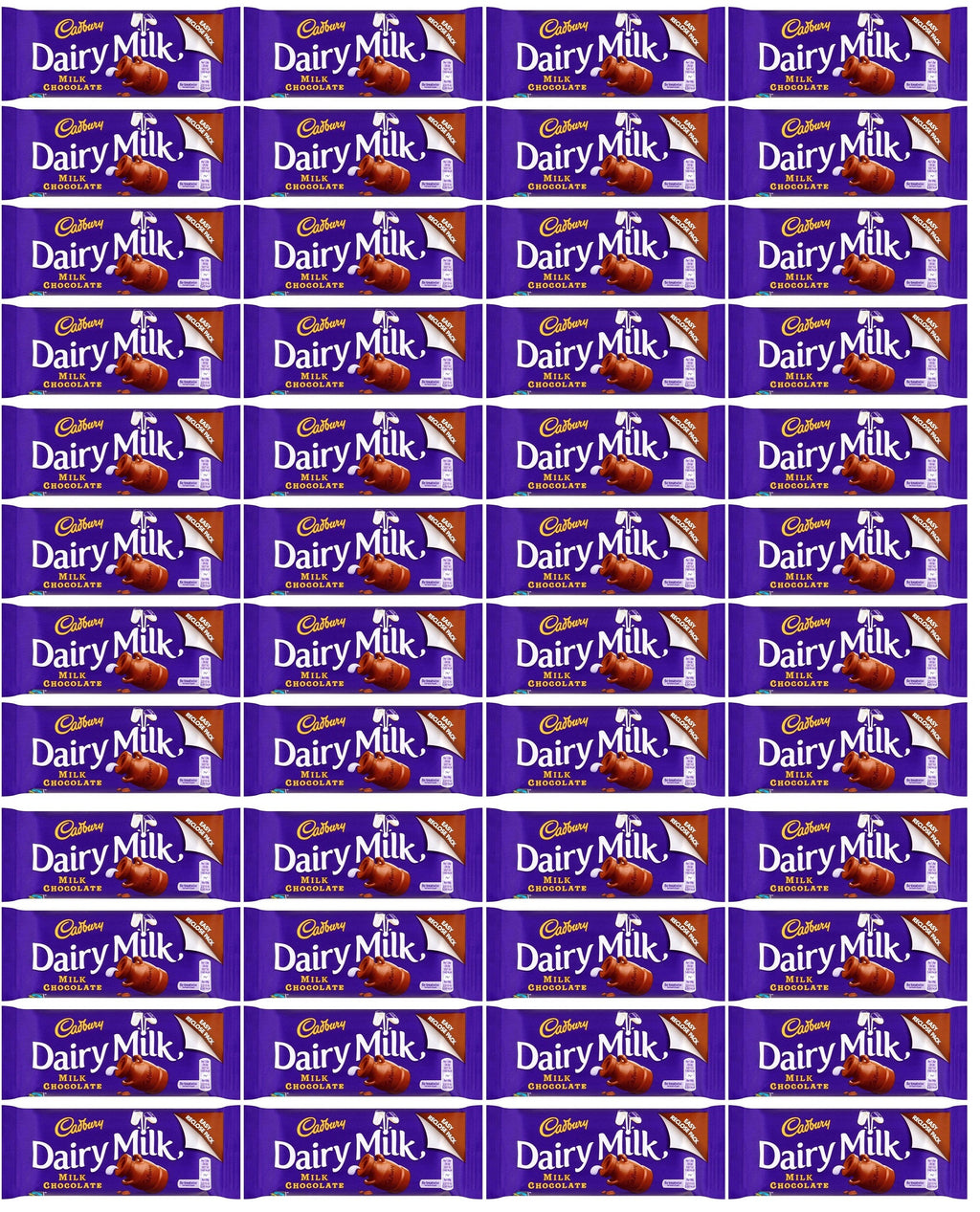 48 x Cadbury Dairy Milk Chocolate Bar 53G