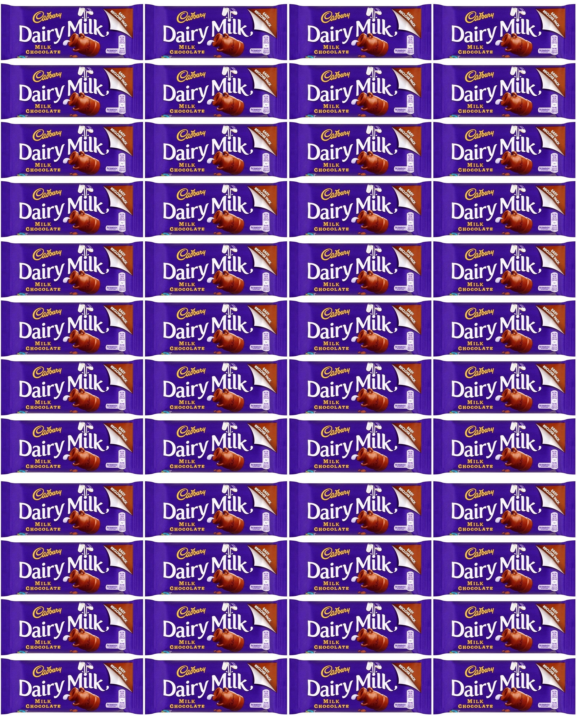 48 x Cadbury Dairy Milk Chocolate Bar 53G