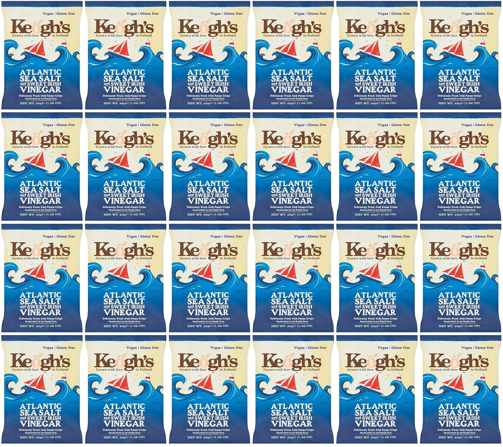 24 x Keogh's Atlantic Sea Salt And Sweet Irish Vinegar 45G