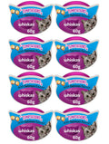 8 x Whiskas Temptations Adult Cat Treats With Salmon Flavour 60G