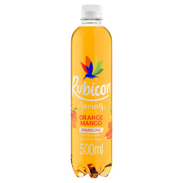 12 x Rubicon Spring Orange Mango Flavoured Sparkling Spring Water 500Ml