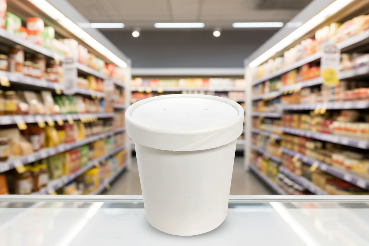 Lid Paper Con Soup 8/12Oz