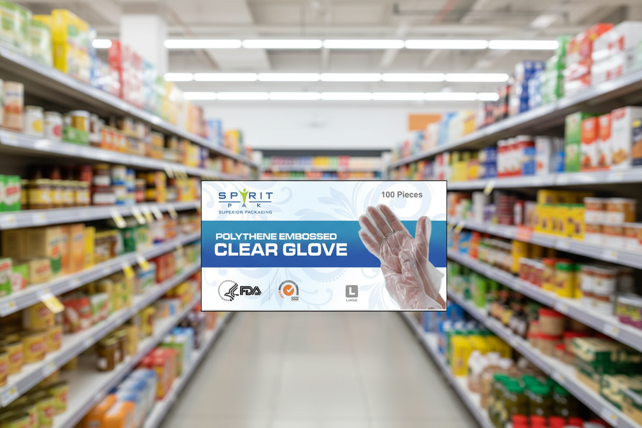 100 x Gloves Poly Clear Large 100Pk X100