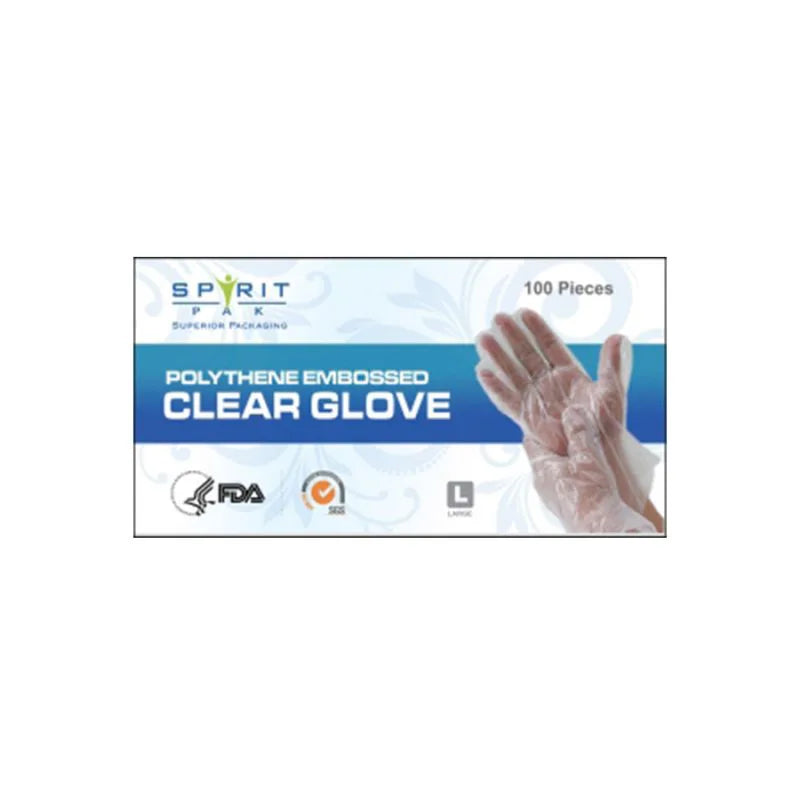 100 x Gloves Poly Clear Medium 100Pk X 100