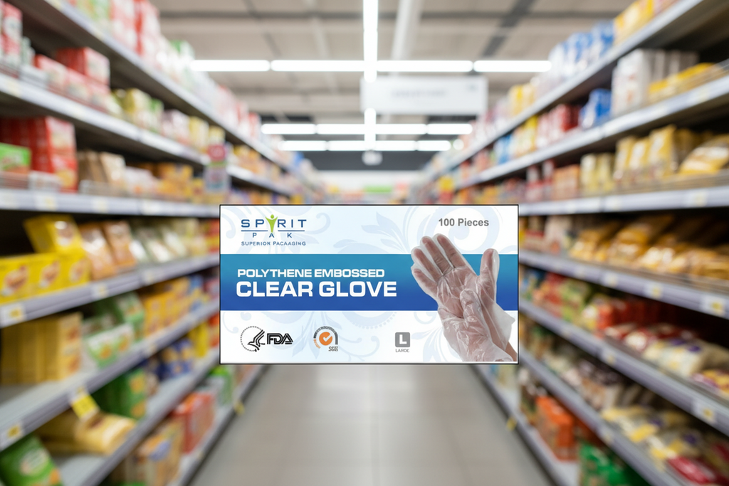 100 x Gloves Poly Clear Medium 100Pk X 100