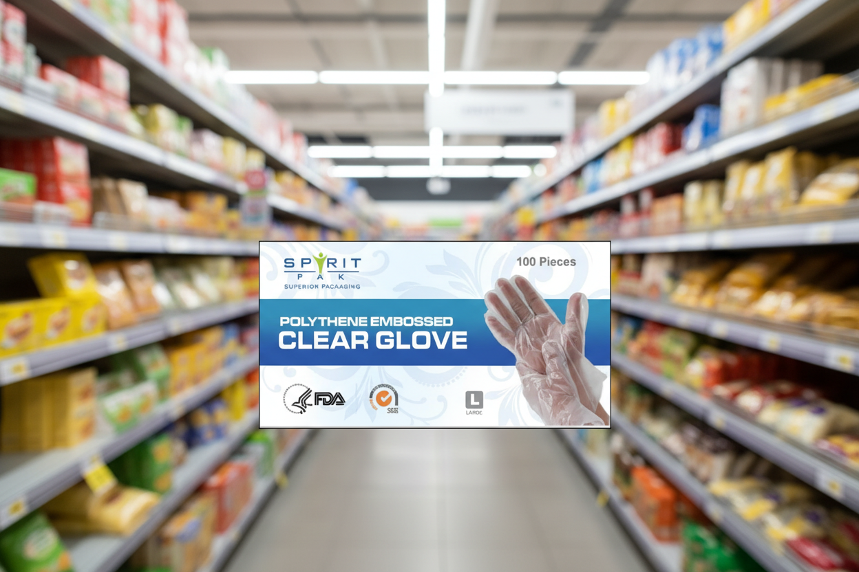 100 x Gloves Poly Clear Medium 100Pk X 100