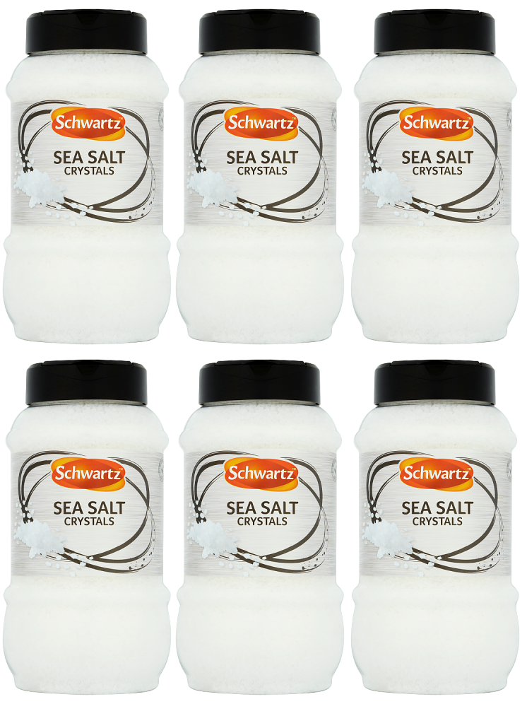 6 x Schwartz Crystals Sea Salt 820G