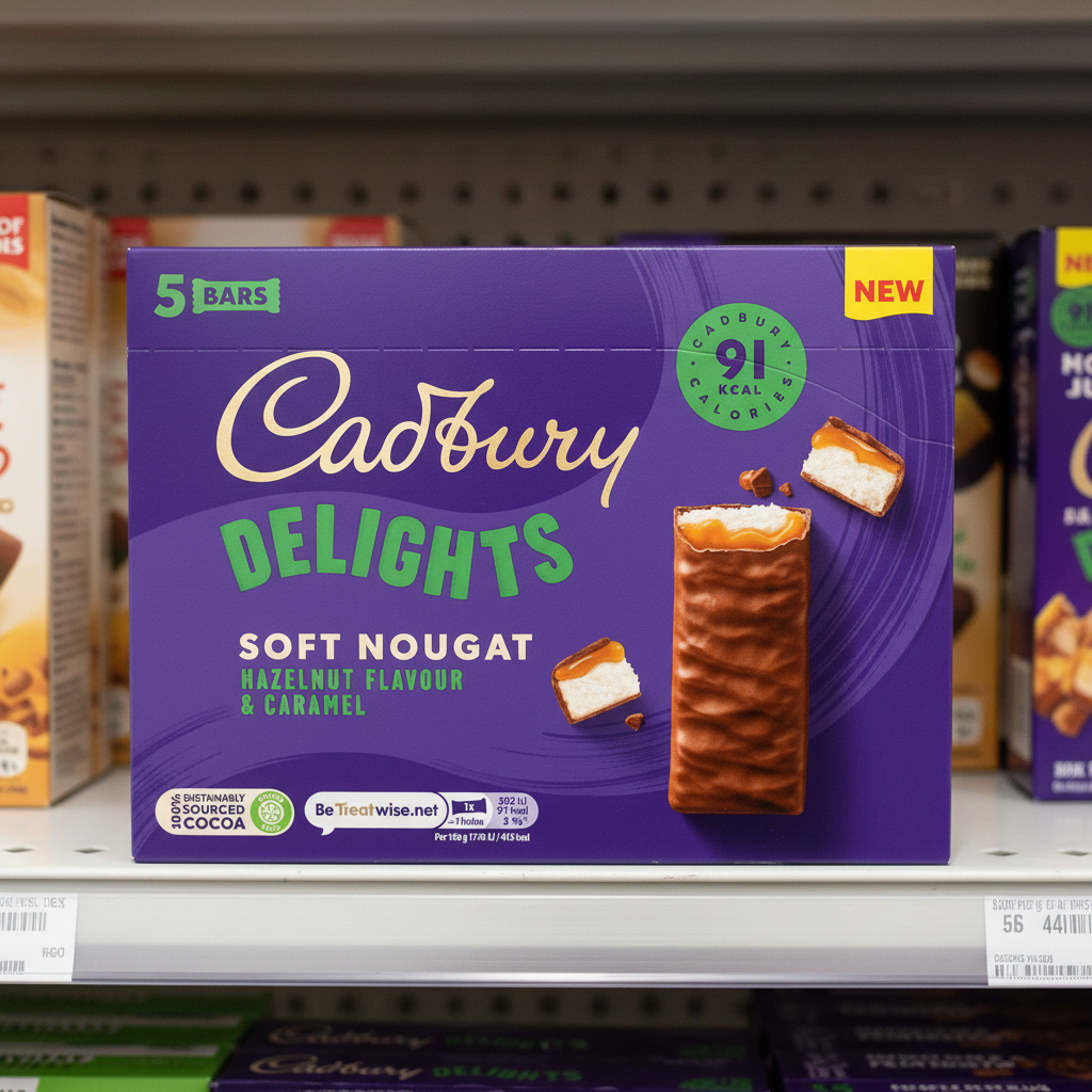9 x Cadbury Delights Hazelnut & Caramel 5Pk - 110GM