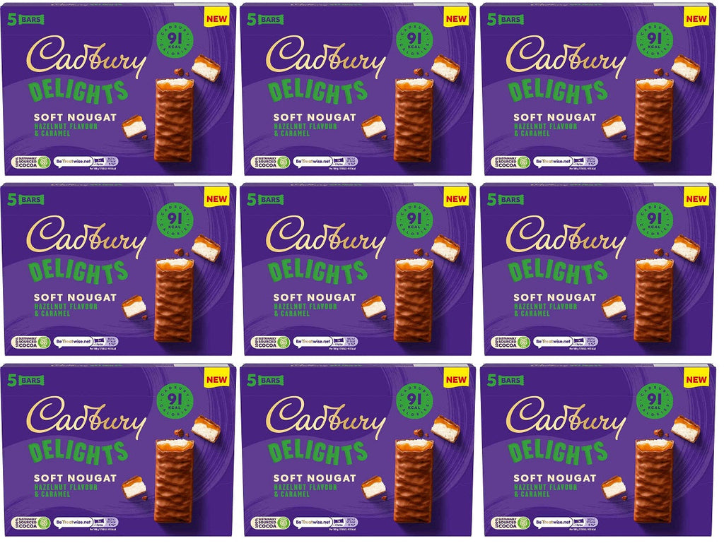 9 x Cadbury Delights Hazelnut & Caramel 5Pk - 110GM