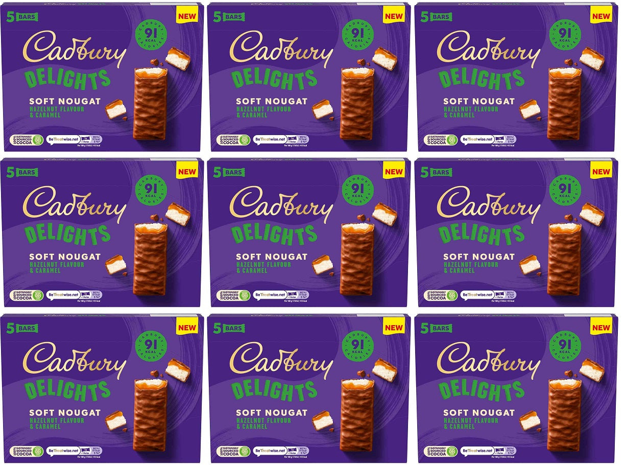 9 x Cadbury Delights Hazelnut & Caramel 5Pk - 110GM