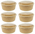 6 x Container Lid Pet For Squat Paper Bowl 50Pk X 6