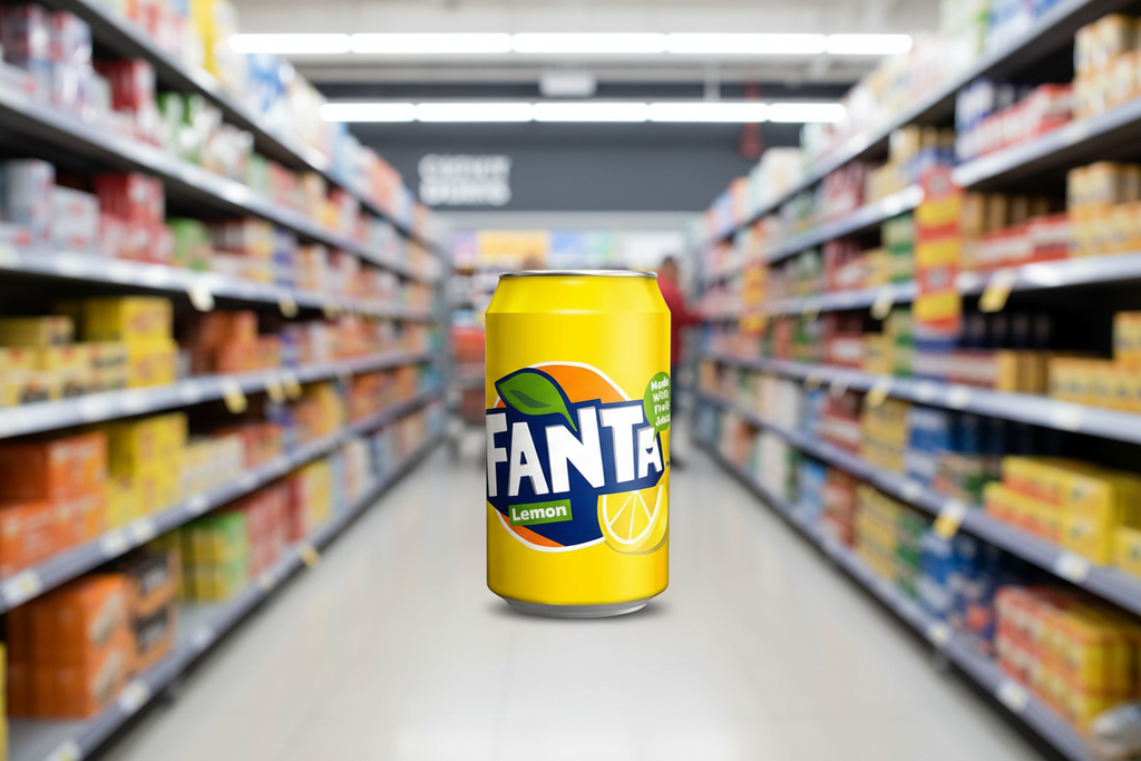 4 x Fanta Lemon Cans 6 Pk 6X330Ml