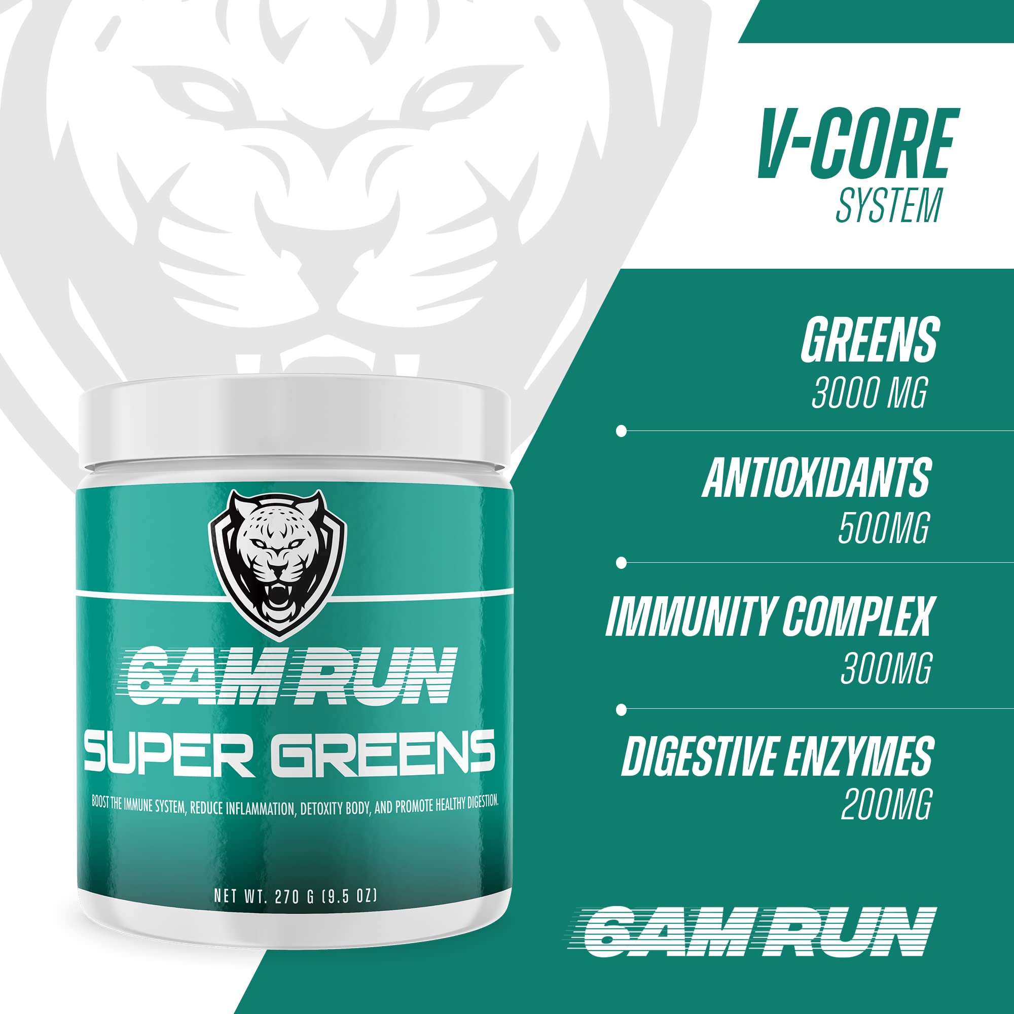 6AM Run Organic Plant-Based Super Greens Powder – Premium Superfood