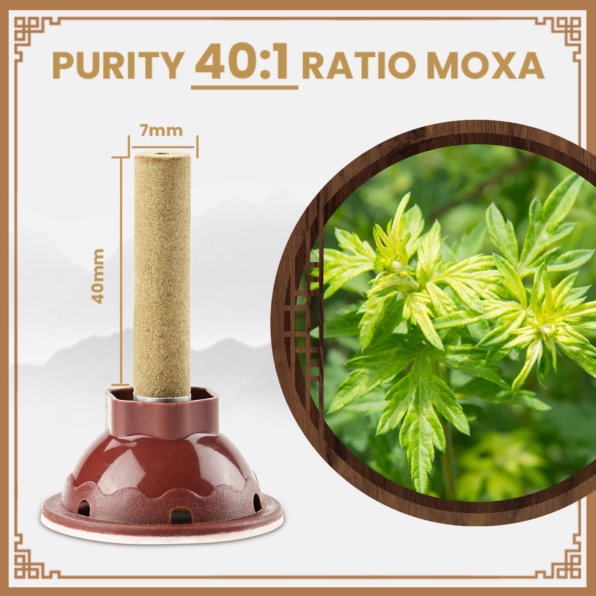 7 years'old Pure Moxa Stick for Moxibustion Ai ye Chinese Wormwood, Moxa Roll, High Purity 40:1