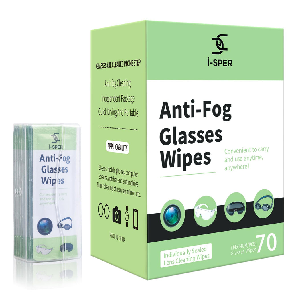70 Count Anti-Fog Lens Wipes for Eyeglasses & Screens | Carrying Box
