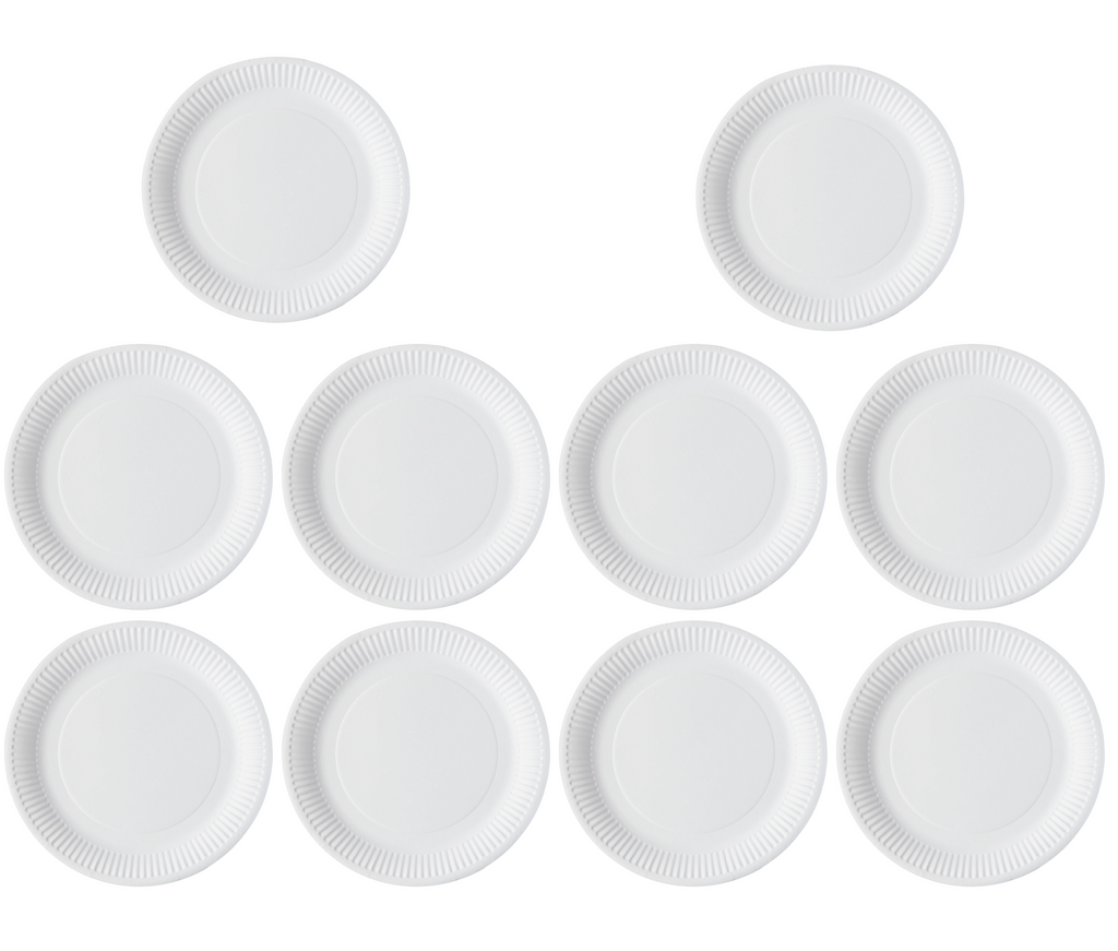 10 x Green Spirit 7 Round Paper Plates
