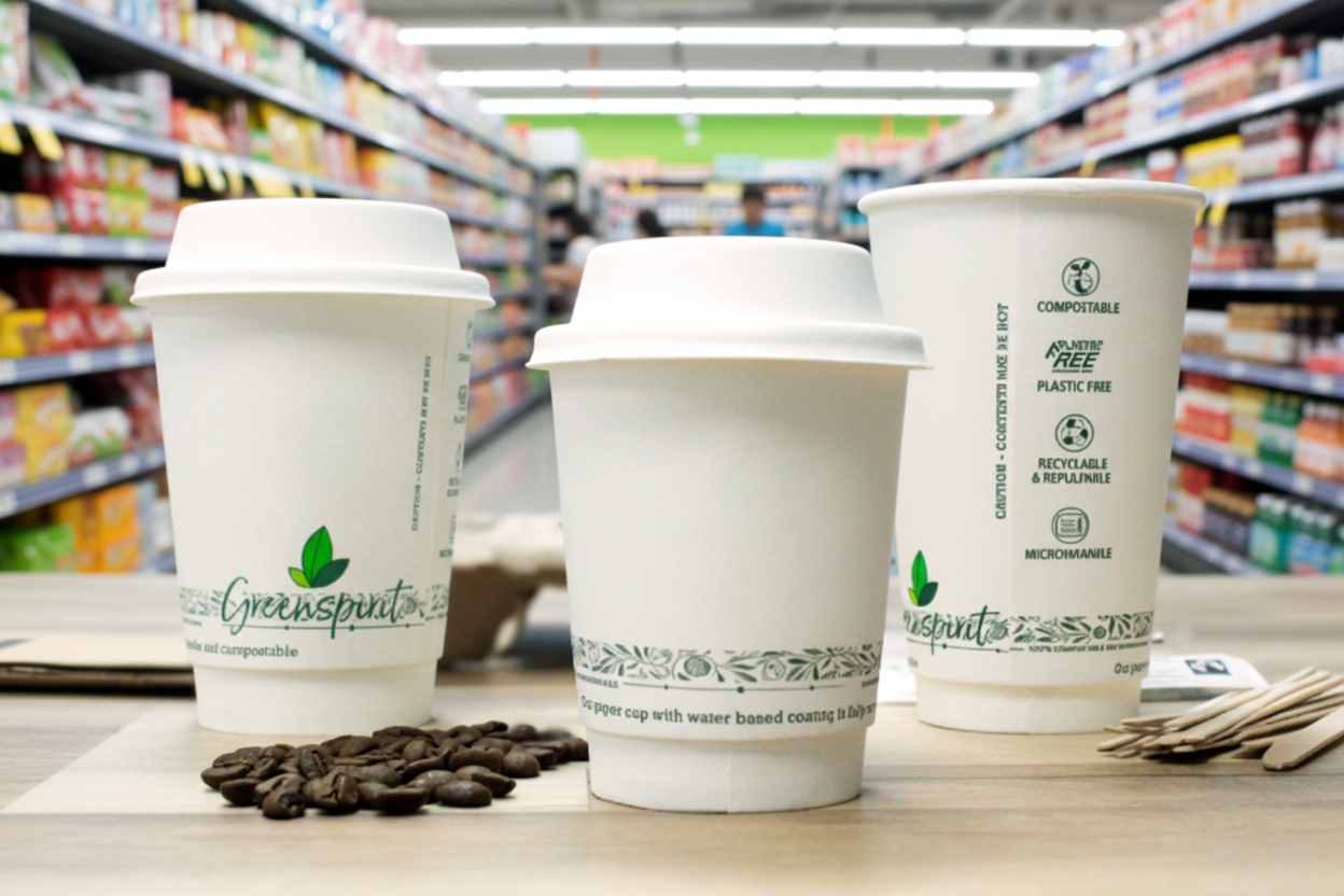 20 x Cup Double Wall 12Oz Plastic Free