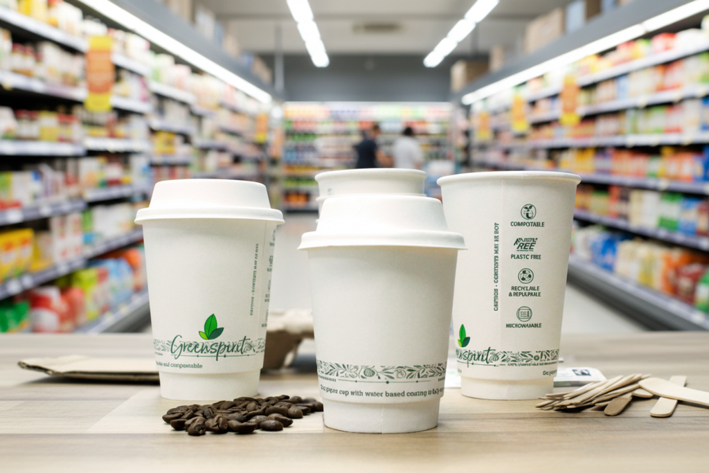 20 x Cup Double Wall 12Oz Plastic Free