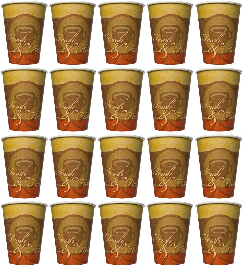 20 x 8Oz Fresh And Hot Pe Single Wall Cup