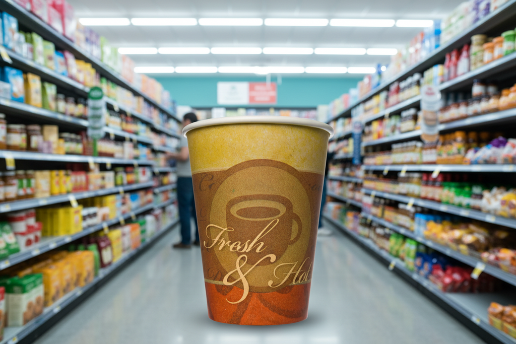 20 x 8Oz Fresh And Hot Pe Single Wall Cup