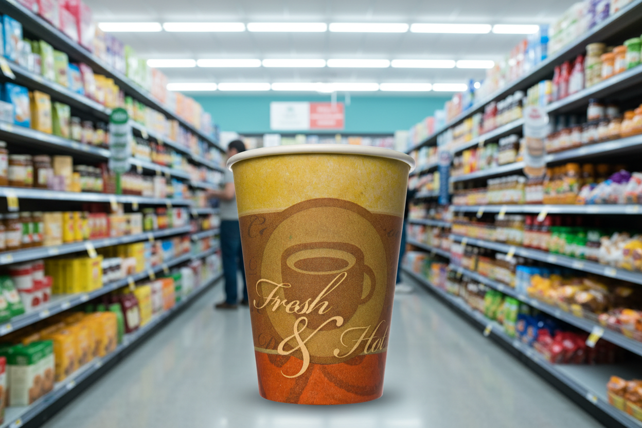 20 x 8Oz Fresh And Hot Pe Single Wall Cup