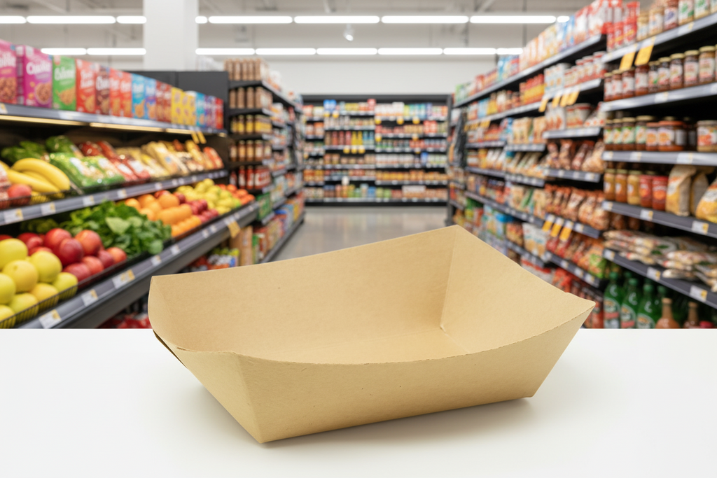 4 x Kraft Paper Tray Small 1Lb