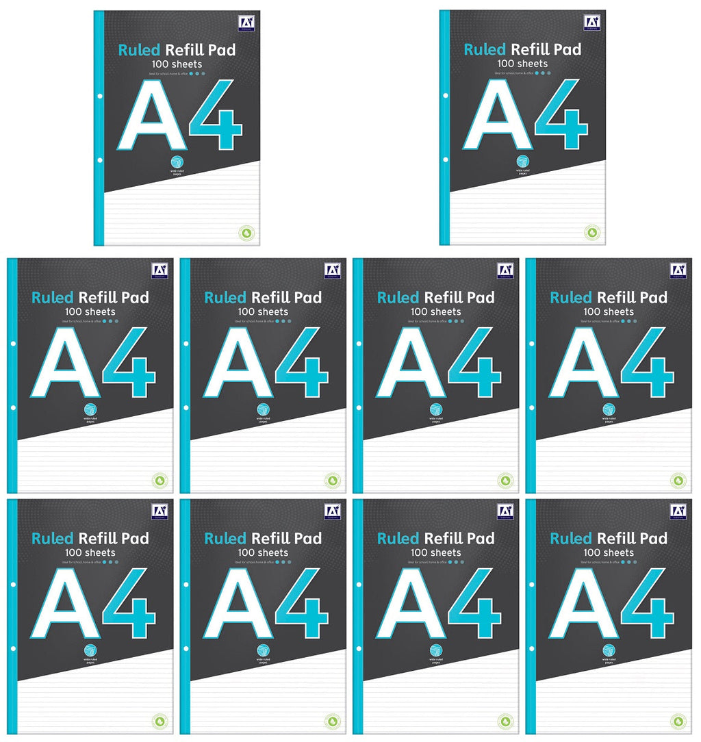 12 x A4 Ruled Refill Pad