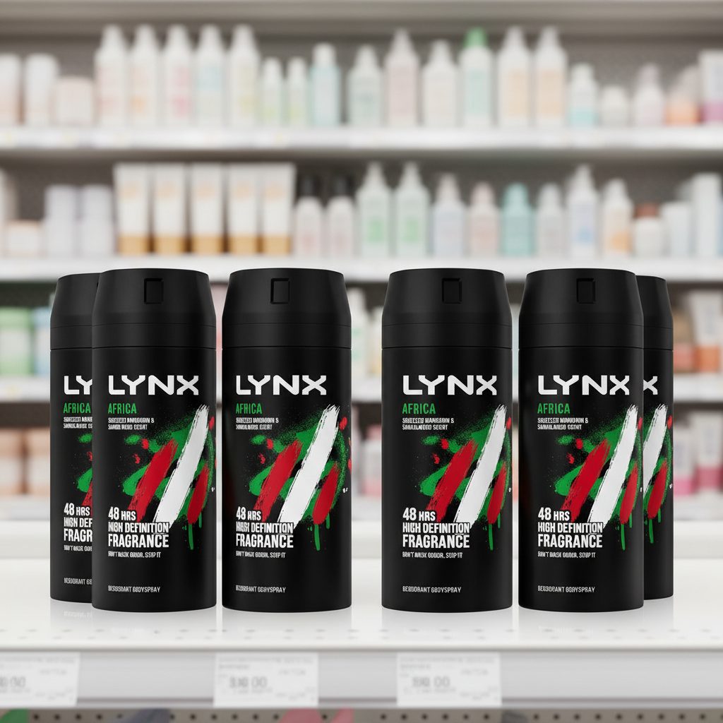 6 x Lynx  Aerosol Bodyspray Africa 150 Ml