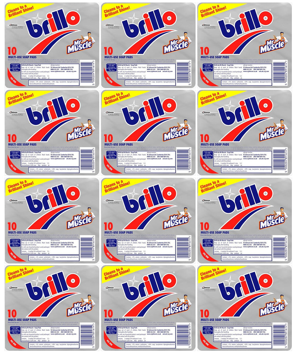 12 x Brillo 10 Multi-Use Soap Pads