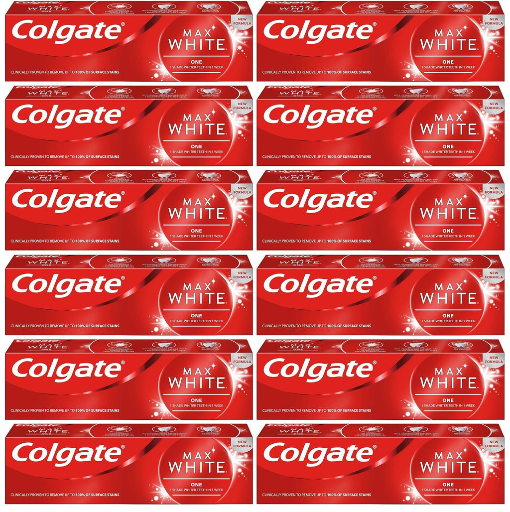 12 x Colgate Max White One Whitening Toothpaste 75Ml