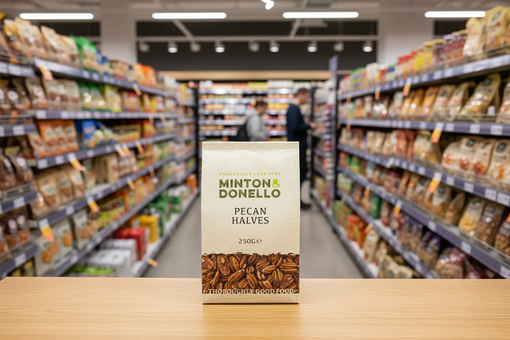 6 x Minton & Donello Pecan Halves - 250g