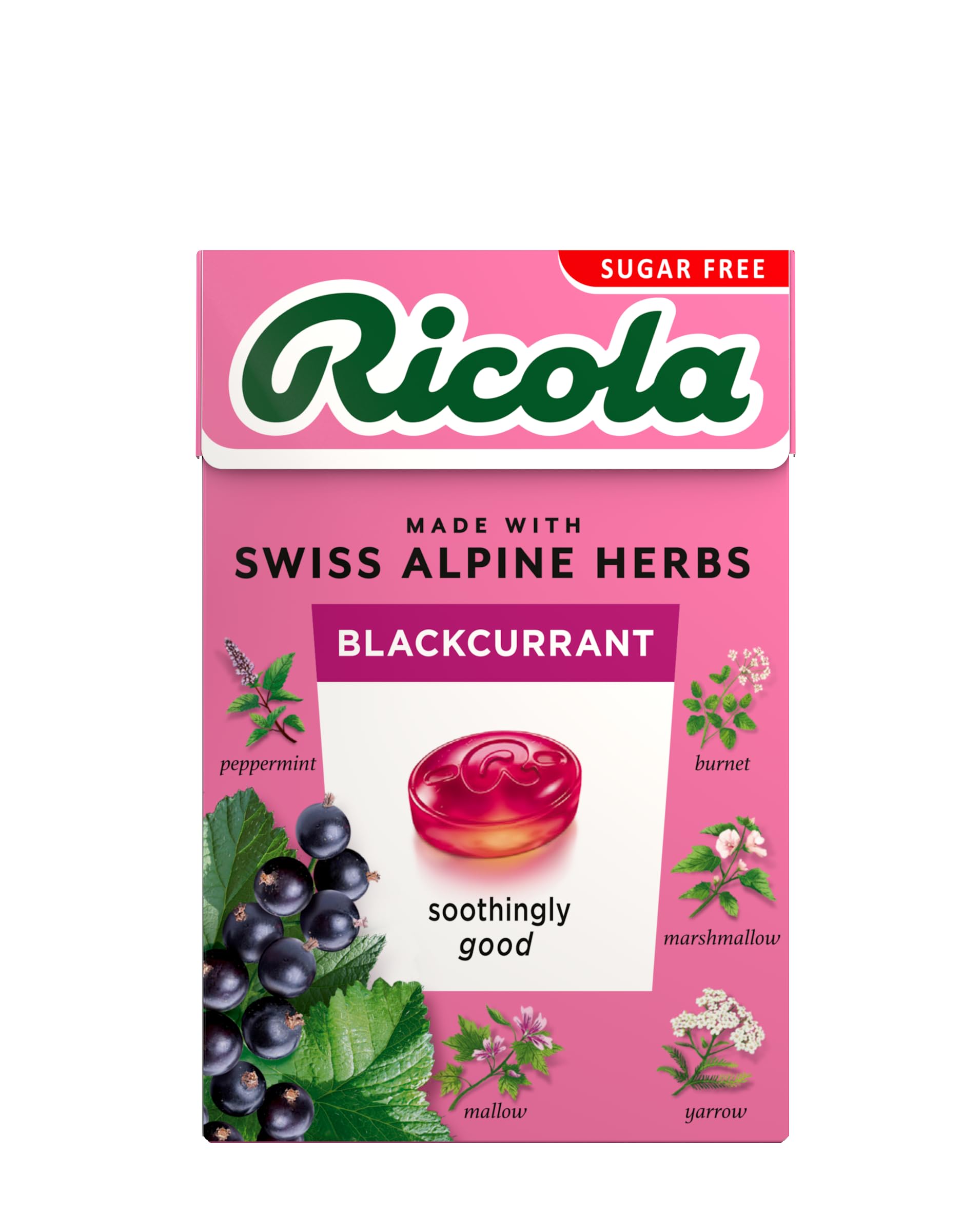 20 x Ricola Blackcurrant Box Sugar Free - 45g