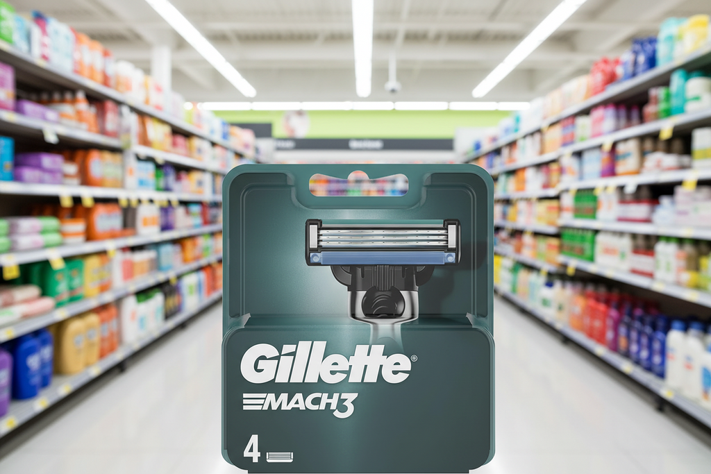10 x Gillette Mach3 Razor Refills For Men 4 Razor Blade Refills