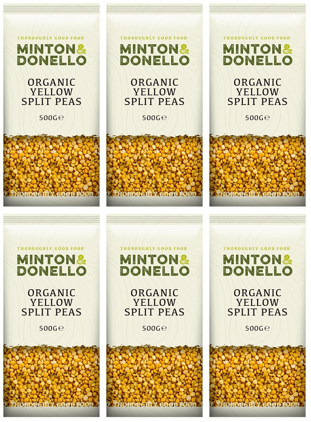 6 x Minton & Donello Yellow Split Pea - 500g